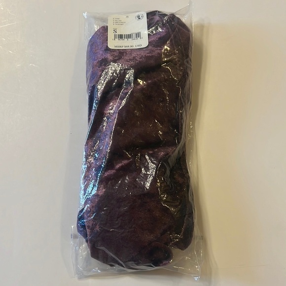 Free People All Night Velvet Tunic Camisole Top Fig Jam Purple Size Small NWT - Picture 7 of 8